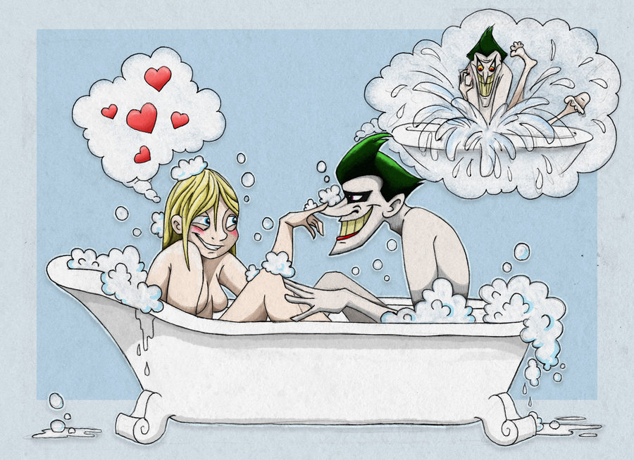 Harley Quinn To Joker What Are You Thinking Honey,Harley Quinn To Joker ,What Are You Thinking Honey,thinking,taking shower,harley, harley quinn, harley quinn anime, harley quinn cartoon, Harley Quinn You Are Doing Wrong, joker, joker gf harley quinn, quinn,Harley Quinn and Joker love,Harley Quinn love To Joker