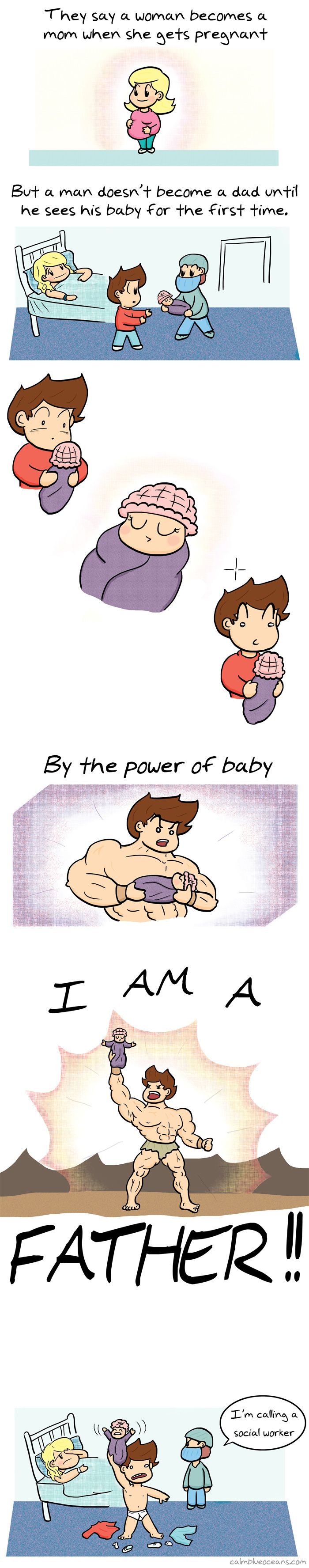 Father meme,father son meme,fathers day,happy fathers day,comic,doodle,parents meme,meme,funny,father and son meme,father and son,A man becomes father when,little baby kid